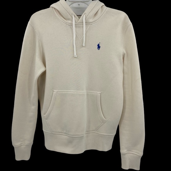 cream polo sweatshirt